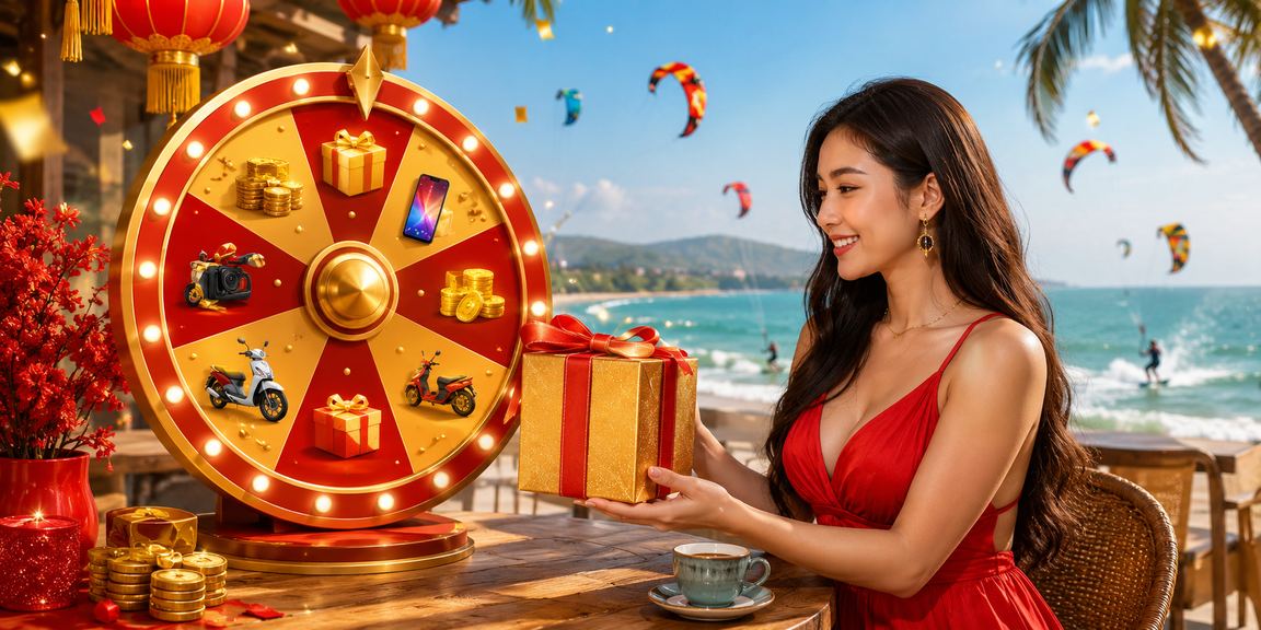 Người dùng tại Mũi Né tham gia rút thăm may mắn trực tuyến bên ly cà phê Việt Nam